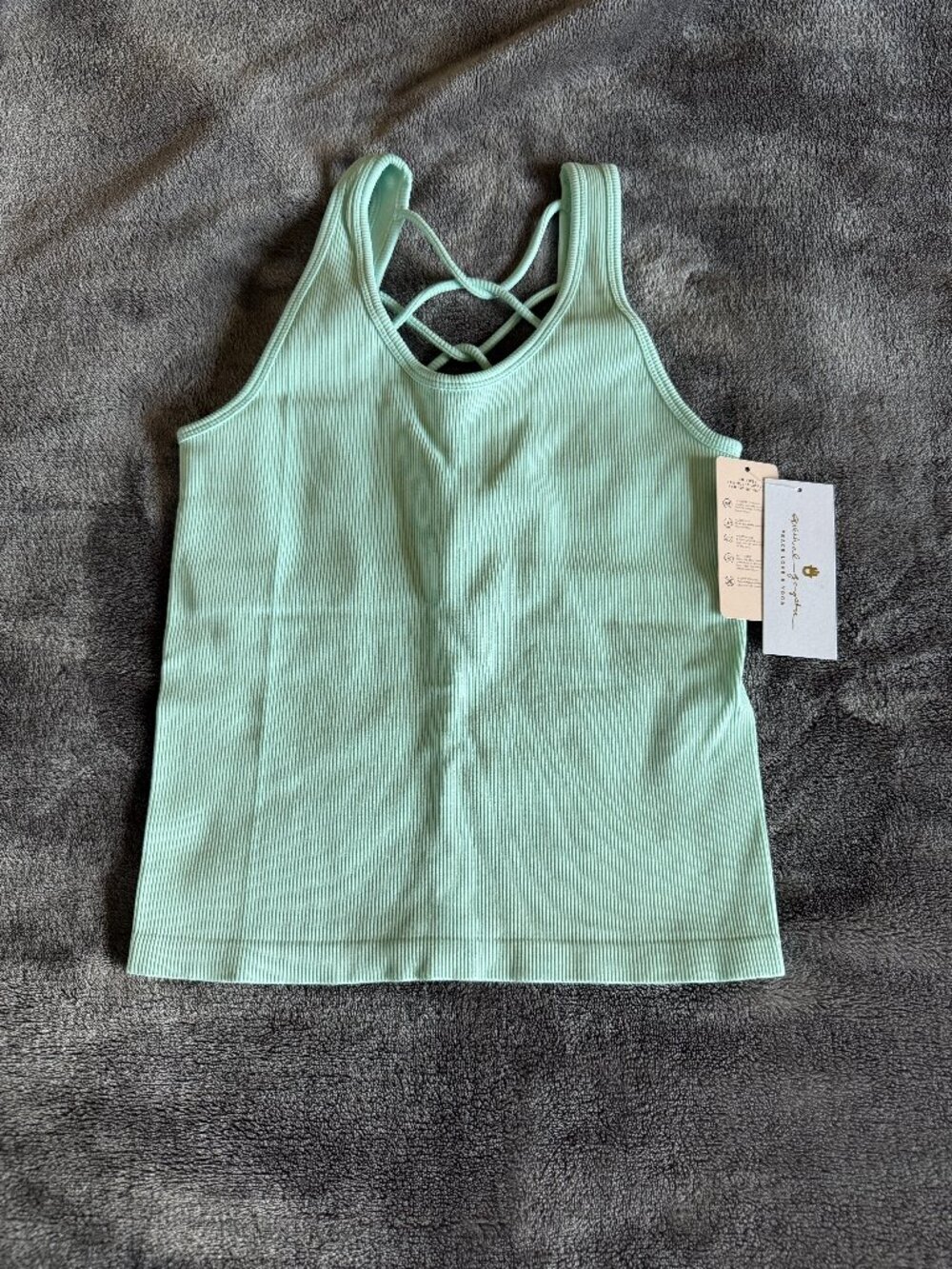 NWT Spiritual Gangster Infinity Seamless Tank Beach Glass Size M/L